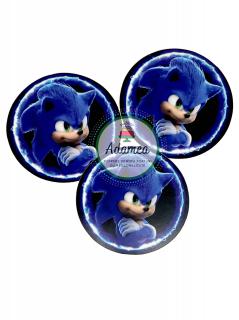 Topper tort cu disc cu Sonic
