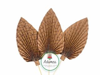 Topper tort cu evantai sau frunza de palmier natur cu impletituri