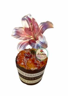 Topper tort cu floare de crin mica cu efect 3D