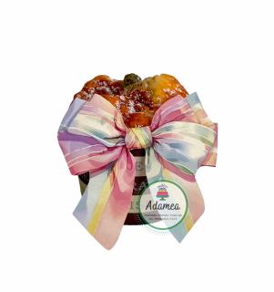 Topper tort cu fundita 2D cu efect 3D culori pastel