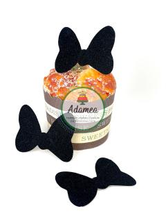 Topper tort cu fundita negru glitter pentru torturile Minnie