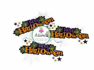 Topper tort cu Happy Halloween