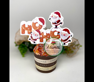 Topper tort cu HoHoHo de Craciun