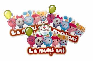 Topper tort cu placheta cu La multi ani si Baby Riki