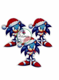 Topper tort cu Sonic de Craciun