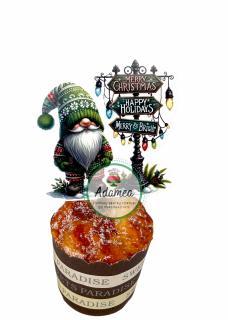 Topper tort cu spiridus verde de Craciun