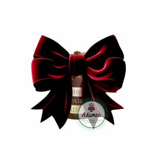 Topper tort frontal cu funda mare 2D grena tip catifea