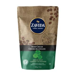 Cafea boabe Zavida Irish Cream cu aroma de crema de whisky, 340g