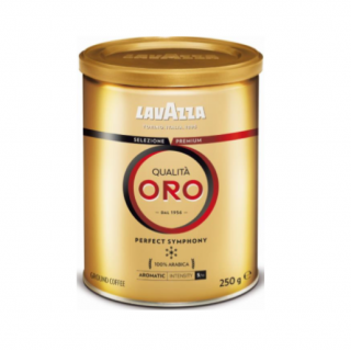 Cafea macinata in cutie metalica Lavazza Qualita Oro, 250g