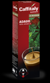 Capsule cafea Ecaffe Caffitaly Selezione Adagio 100% Arabica, 10 buc