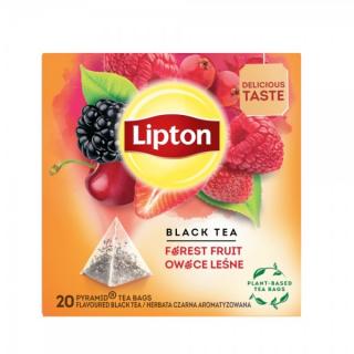 Ceai negru Lipton Fructe de padure, 20 plicuri