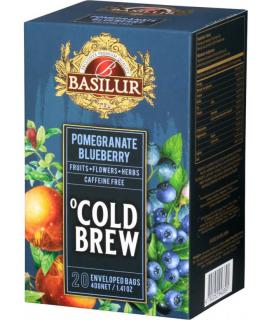 Ceai rece Basilur Brew Pomegranate Blueberry, 20 plicuri