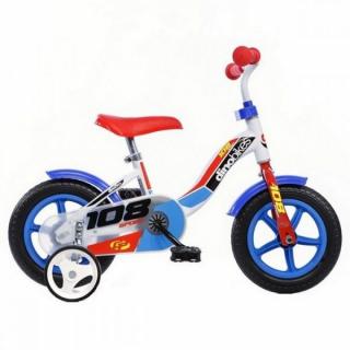 Bicicleta copii Dino Bikes 10  108 Sport alb si albastru