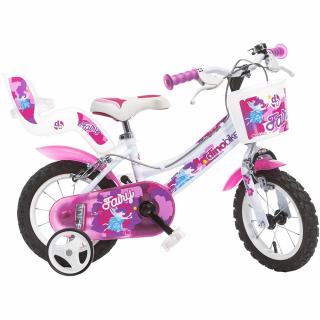 Bicicleta copii Dino Bikes 12  Fairy alb si roz