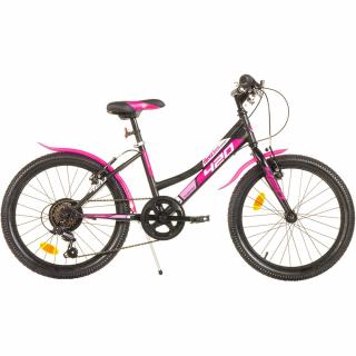 Bicicleta copii Dino Bikes 20  MTB fete Sport negru cu 6 viteze