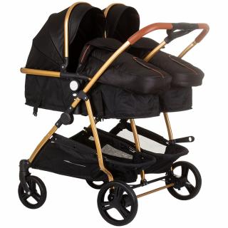 Carucior gemeni Chipolino Duo Smart 2 in 1 obsidian gold