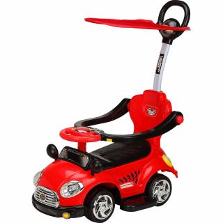 Masinuta de impins Chipolino Super Car red cu maner si copertina