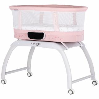Patut cu leganare si cantar integrat Chipolino Sogno 2 in 1 pink