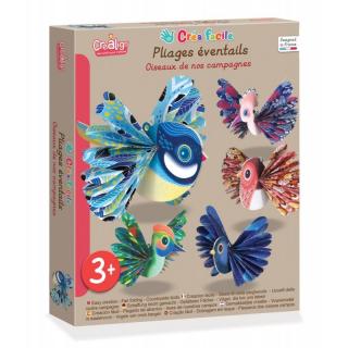 Set creativ origami cu pasari colorate Crealign