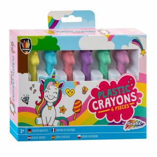 Set creioane  de ceara 6 culori cu unicorn