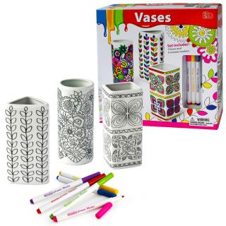 Set de colorat 3 vaze din portelan (set 3 buc)