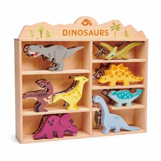 Set de joaca dinozauri pe raft - Dinosaurs din lemn