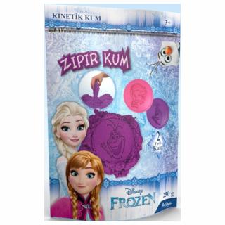 Frozen, Disney, Nisip kinetic, 250 g, mov, 2 forme imagini Elsa si Olaf, + 3 ani