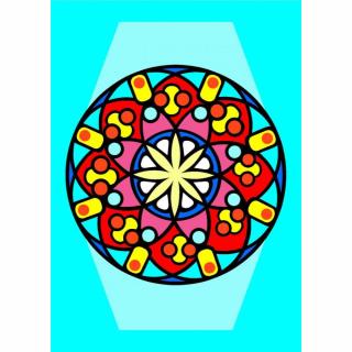 MANDALA, Set creativ Pictura cu nisip colorat, 1 plansa 21 x 29,7 cm, 10 plicuri nisip multicolor, 1 betisor, 1 folie protectie, + 3 ani