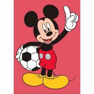 Mickey Mouse Fotbalist, Disney, Set creativ Pictura cu nisip colorat, 1 plansa 21 x 29,7 cm, 10 plicuri nisip multicolor, 1 betisor, 1 folie protectie, + 3 ani