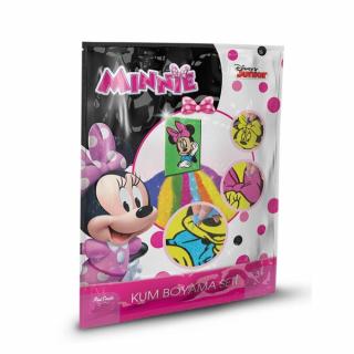 Minnie Mouse, Disney, Set creativ pictura cu nisip colorat, 1 plansa 16,5 x 23,5 cm, 7 tuburi nisip multicolor, 1 betisor, 1 folie protectie, + 3 ani