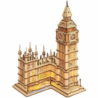 Puzzle 3D, Big Ben, lemn, cu lumini, 220 piese, TG507