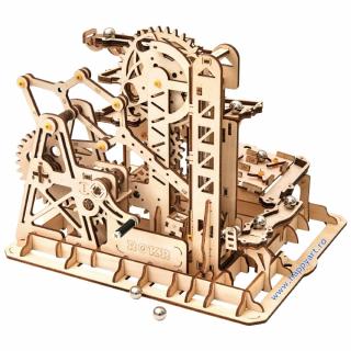 Puzzle mecanic 3D, Marble Climber, lemn, 233 piese, LG504