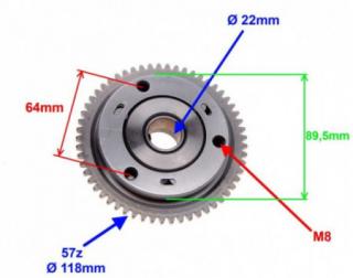 Bendix ATV 250-300 cc (cu bucsa + 3 bile)