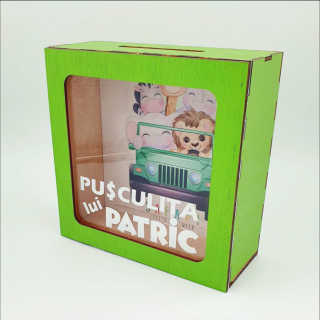 Pusculita personalizata cu nume Safari