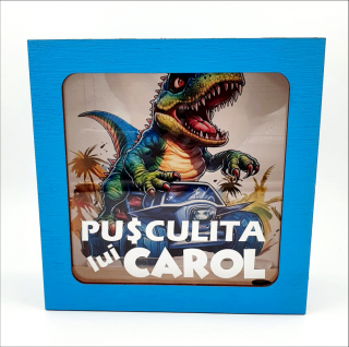 Pusculita personalizata cu nume T-rex