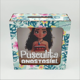 Pusculita personalizata pentru fetite cu tropical