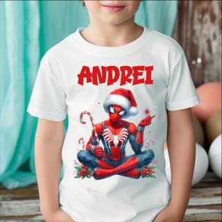 Tricou Spiderman de Craciun - Personalizat cu Nume
