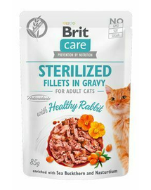 Brit Care Cat Sterilized Fillets in Gravy With Healthy Rabbit Plic 85 G