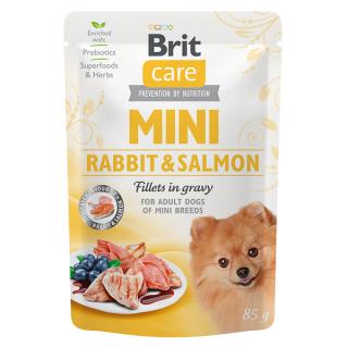 Brit Care Dog Mini Rabbit and Salmon Fillets in Gravy Plic 85 G