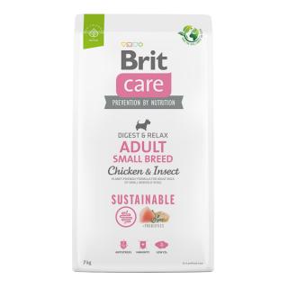 Brit Care Dog Sustainable Adult Small Breed cu Pui si Insecte