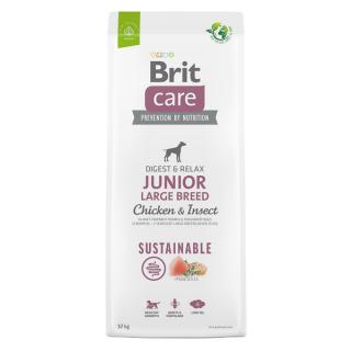 Brit Care Dog Sustainable Junior Large Breed cu Pui si Insecte