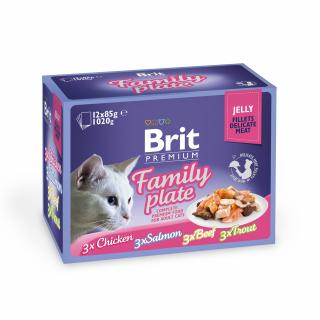 Brit Premium Cat Adult Dinner Plate in Jeleu Multipack (12 x 85 g)