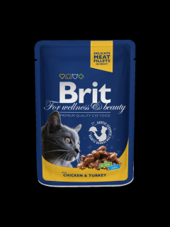 Brit Premium Cat Adult Pui si Curcan Plic