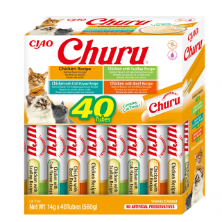 Churu Cat Varieties Recompense Cremoase cu Pui 40 buc