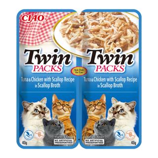 Ciao Churu Cat Twin Reteta de Ton si Pui in Supa de Scoici
