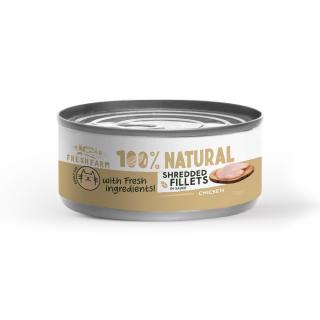 Fresh Farm Cat Schredded Fillets cu Pui in Sos 70 Gr