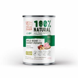 Fresh Farm Coarse Conserva Hrana Umeda Pate cu Mistret, Fructe de padure si Ierburi 400 Gr