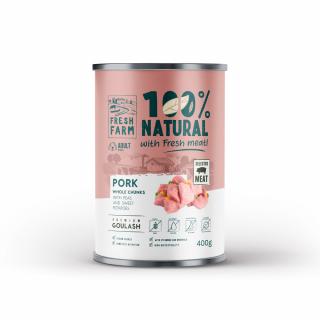 Fresh Farm Goulash Conserva Hrana Umeda cu Porc si Mazare 400 Gr