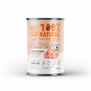 Fresh Farm Goulash Conserva Hrana Umeda cu Pui, Dovleac si Mere 400 Gr