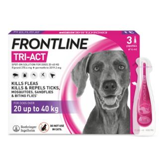 Frontline Tri-Act Pipete Antiparazitare Caine 3 Pipete